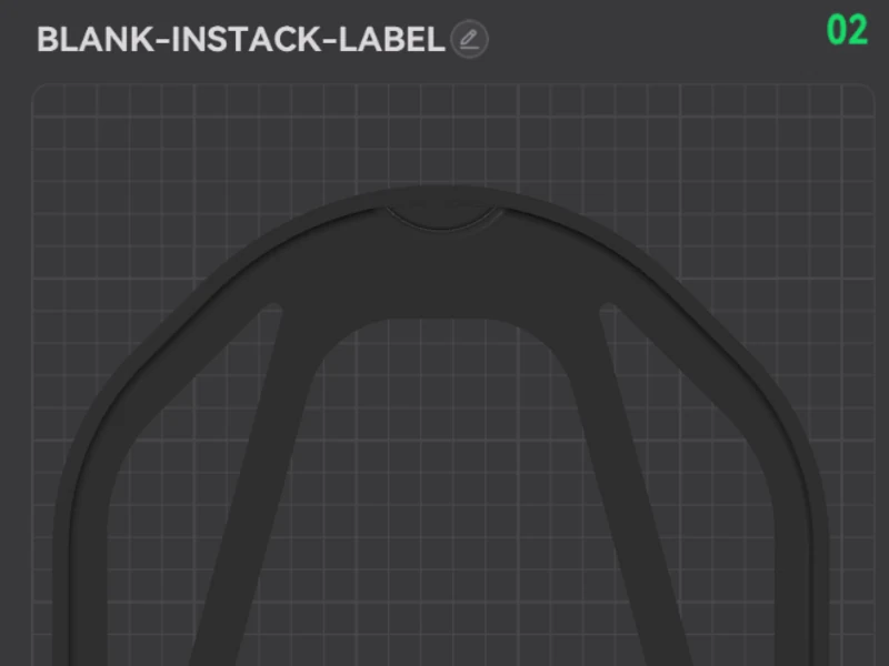 The Blank plate in the slicer's plate list — no lettering, so it is a single-filament print