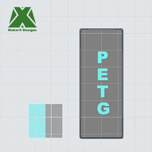 PETG side label face down on build plate