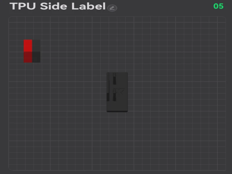 The TPU plate in the slicer, with the label and its purge tower laid out
