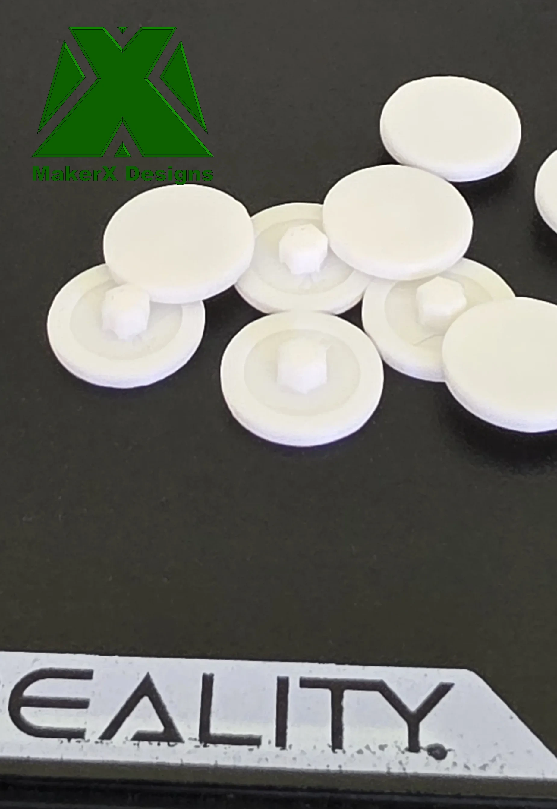 T25 caps on build plate